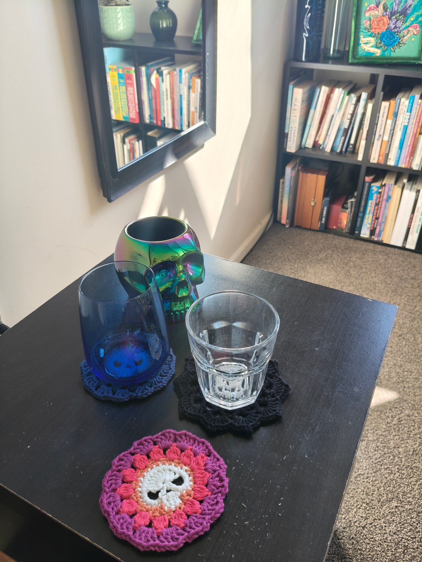 Crochet Coasters - Skulls