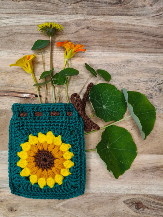 Crochet String Bag Sunflower Collection