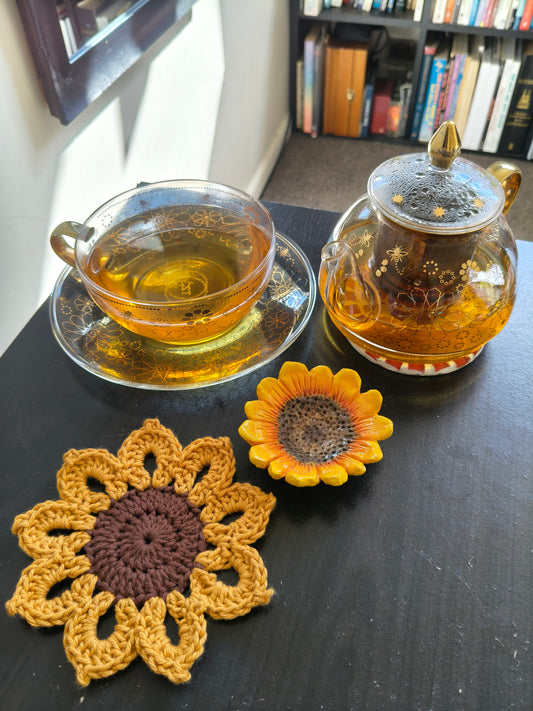 Crochet Coaster - Sunflower Singles