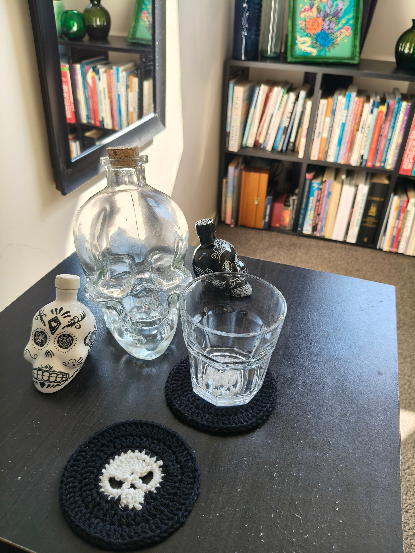 Crochet Coasters - Skulls