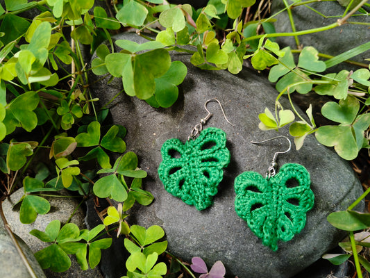 Earrings - Crochet Leaves Collection