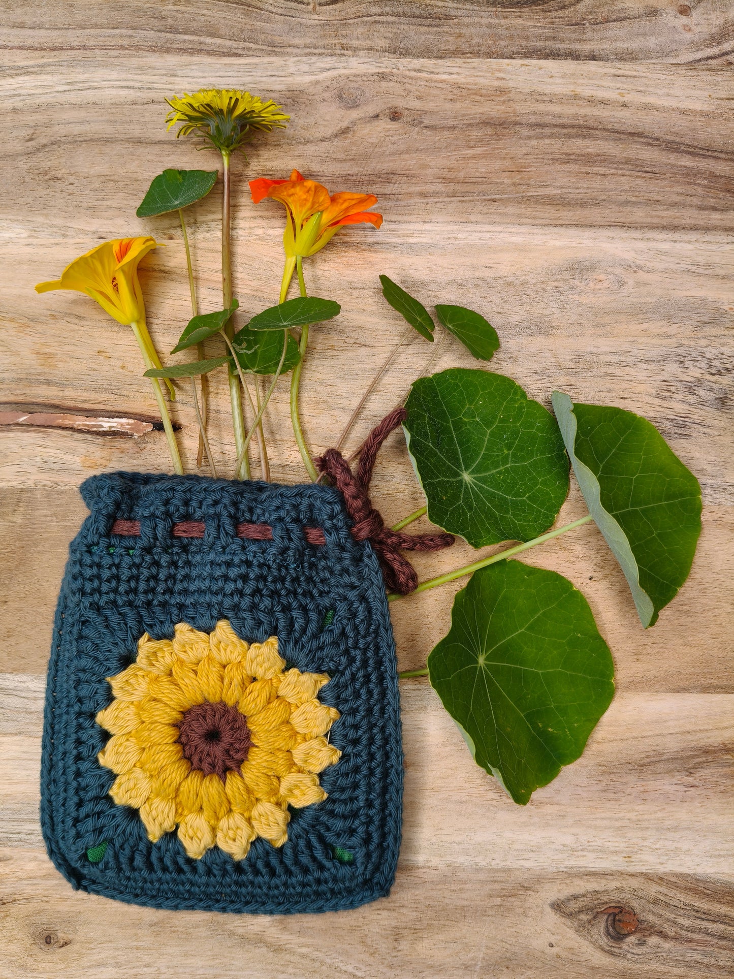 Crochet String Bag Sunflower Collection